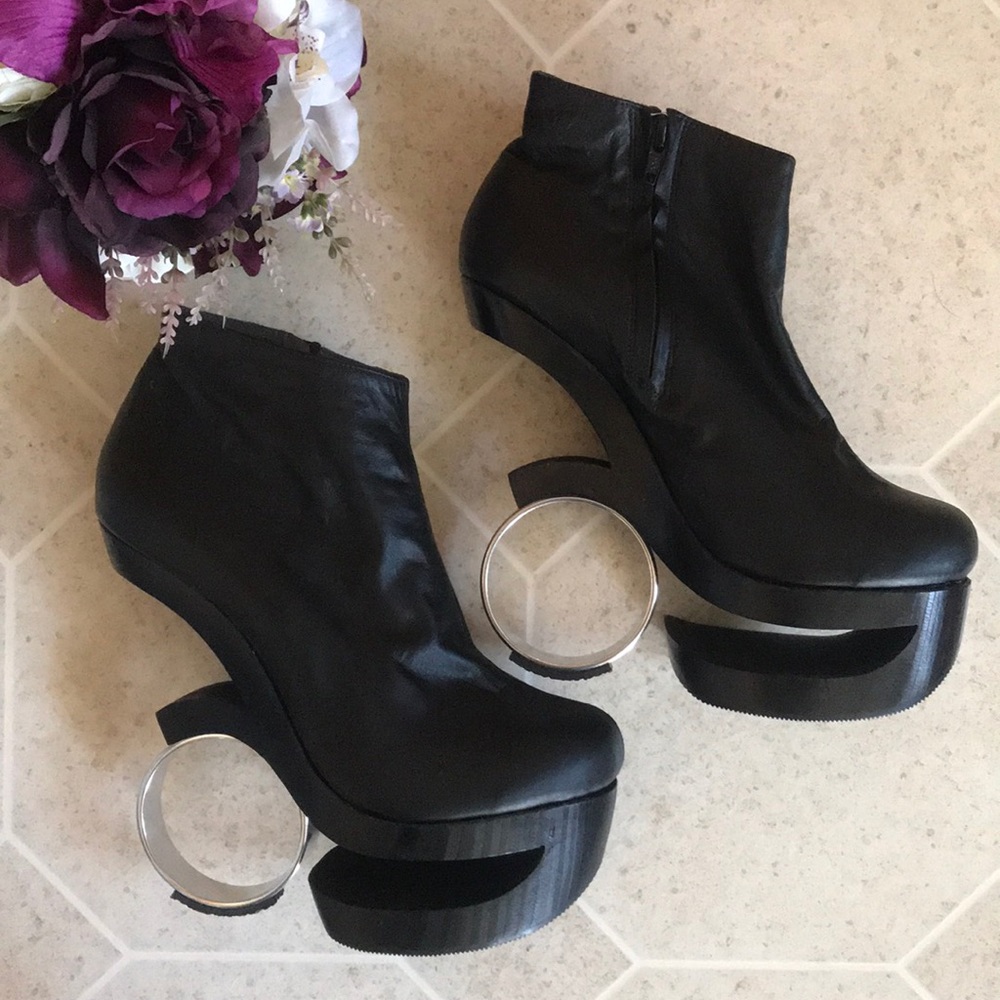 Handmade leather booties